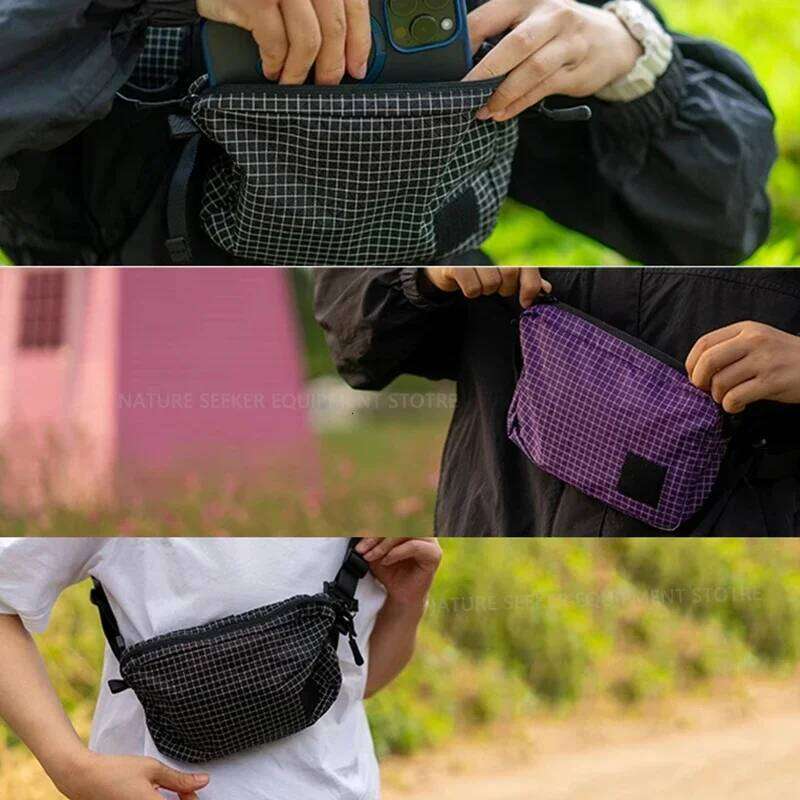 Designer Bag Tactical Zip Pack Outdoor Travel Waist Pouch With Belt For Hiking Riding Trekking Gear Backpacks Chest Bag UHMWPE Lightweight
