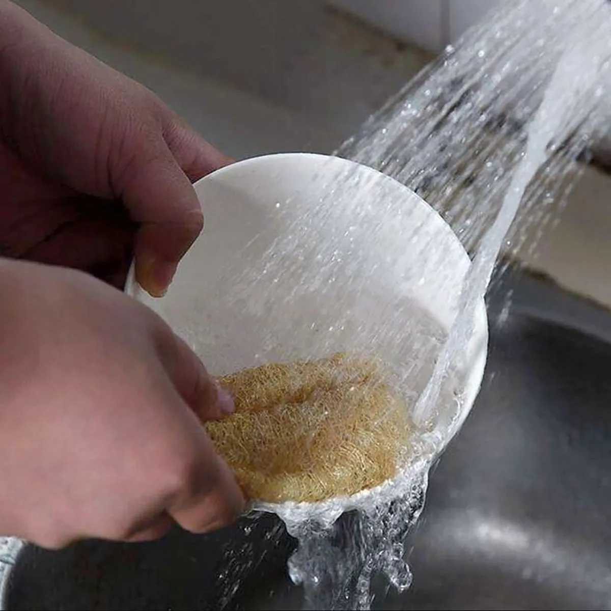 1pcs Natural Loofah Sponge Multi-purpose Cleaning Tool for Kitchen Bathroom Scrubber For Daily Cleansing Wash Body Scrubber Spa R250625