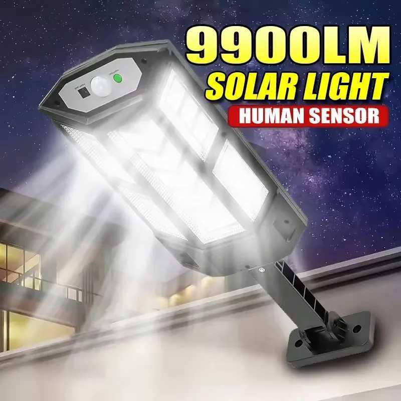 Newest Powerful Solar Lights Outdoor Solar Lamp with Motion Sensor 4 Modes Waterproof IP65 Solar Garden Light Street Yard LanternXJ250624
