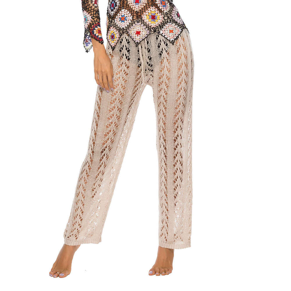 New Beach Hollow Loose Wide Long Pants Vacation Style B5