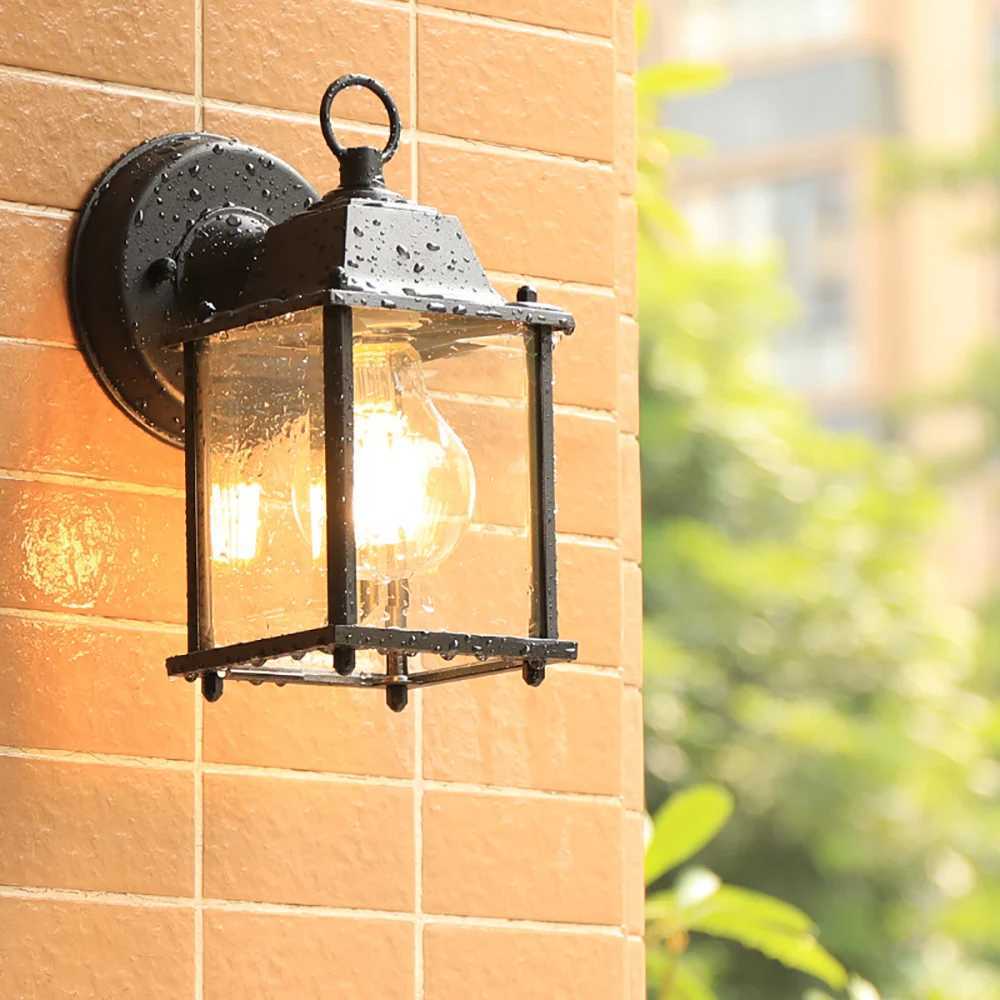 Retro Outdoor Waterproof E27 Wall Lamp Garden Gateway Sconce Courtyard Corridor Villa Residential Balcony Lighting XJ250624