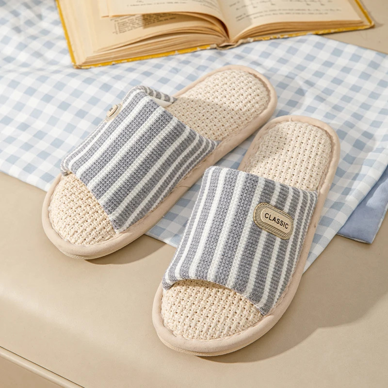 Men Soft Sole Four Season Slippers Women Casual Home Shoes Couple Unisex House Indoor Wooden Floor Silent Sandal Footwear 250624