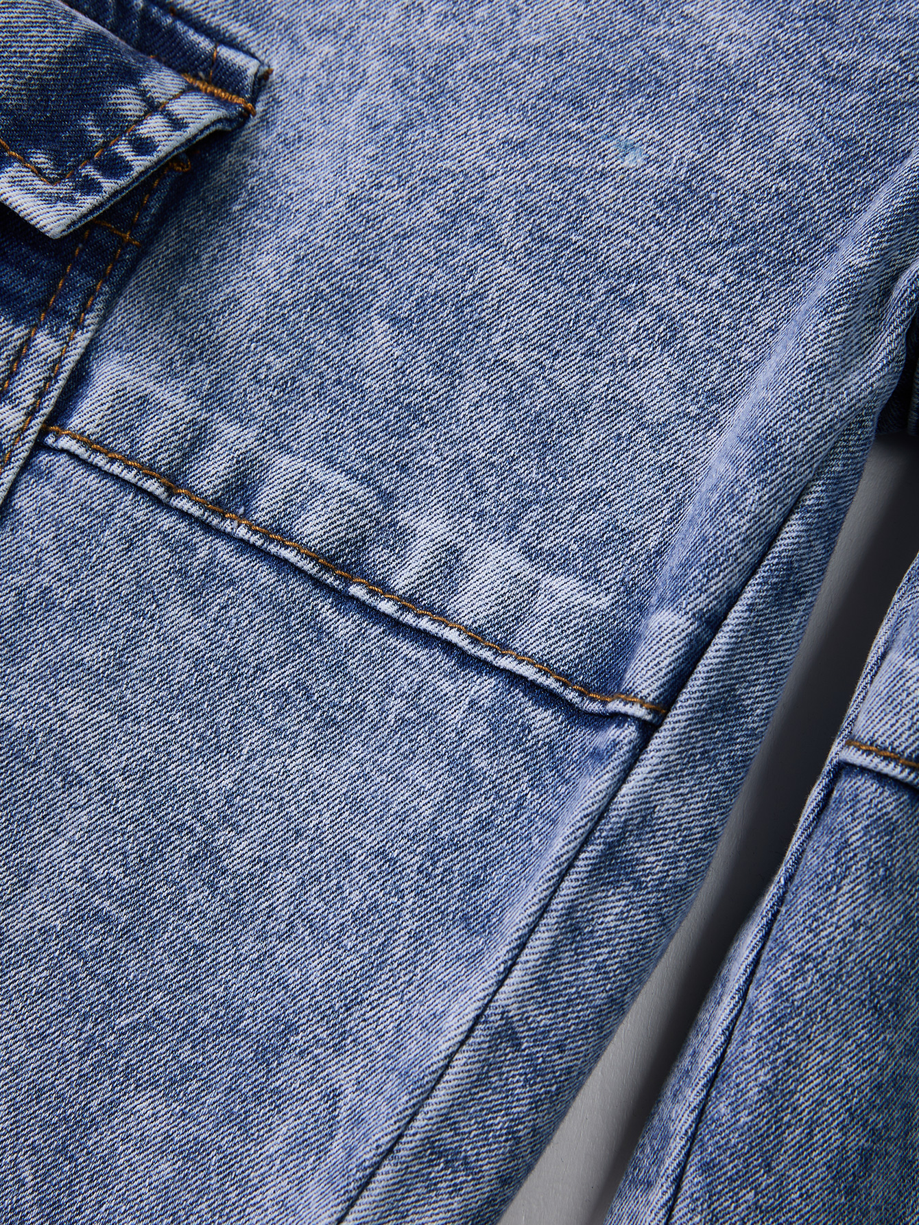 Girls' Light Blue Skinny Jeans - Fashionable Casual Denim Trousers with Stacked Design