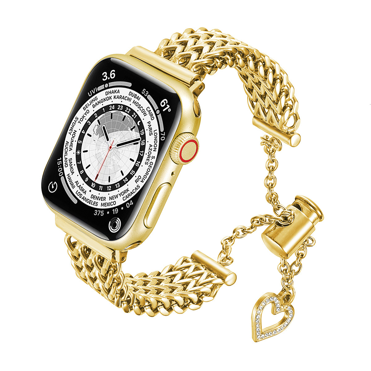 Luxury Trendy Premium Epoxy Coated Stainless Steel Watch Band for Apple Watch
