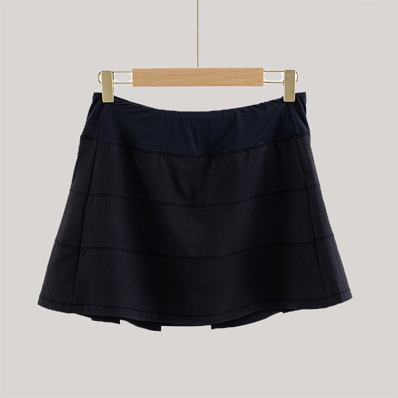 Sports Quick-Dry Pleated Tennis Skirt Anti-Exposure with Inner Lining Running Fitness High Waist