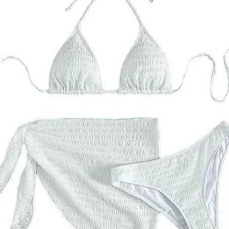 Sexy Three-piece Hot Sale Of The Season Cross-border New Sun Protection Swimwear Womens Strapless Bikini Swimming Suit from Mai XJ250624