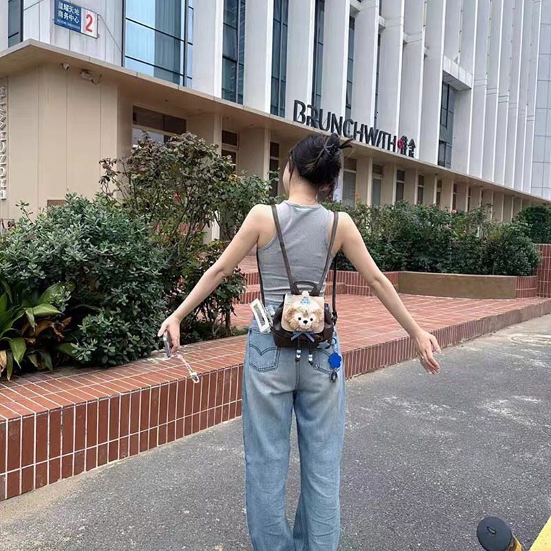 High quality brand new high-quality free designer bag cute backpack new style multifunctional brown mini fashion doll backpack new free designer bag