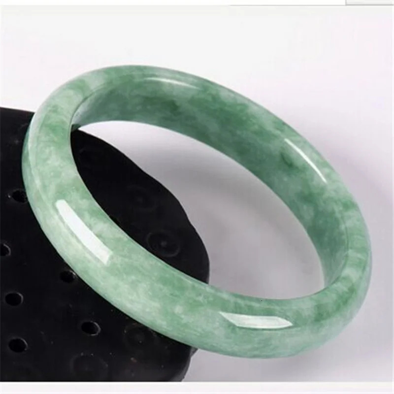Genuine Natural White Green Jade Bangle Bracelet Chinese HandCarved Fashion Charm Jewelry Accessories Amulet Gifts Men Women 250625