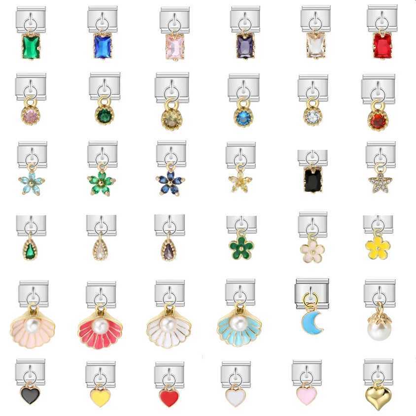 New Italian Charm Bracelet Pendant Series Shell Pearl Personal Assembly Chain y2k cute Link X250625