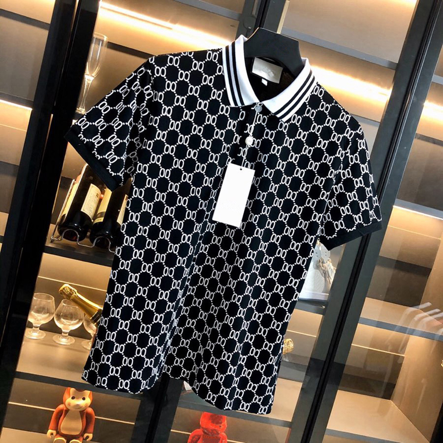 Formal Men Polo Casual T Shirts Cotton Summer Mens Polos Designer Letter Print Fashion Polo Shirt
