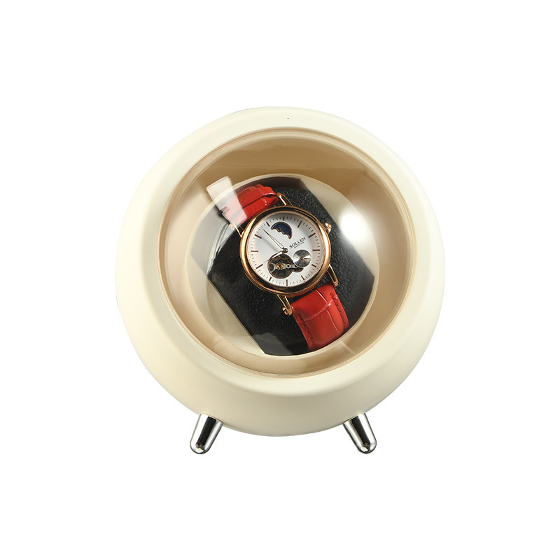 IBBETON Single Watch Winder for Automatic Watches Storage Box Automatic Winder Use USB Cable / with Battery Mabuchi Mute Motro 240129
