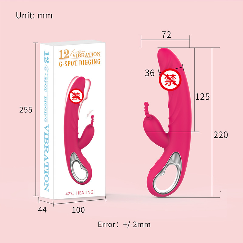 New Silicone Teasing Heating Vibrator Massage Stick Female Masturbator Adult Sex Toy