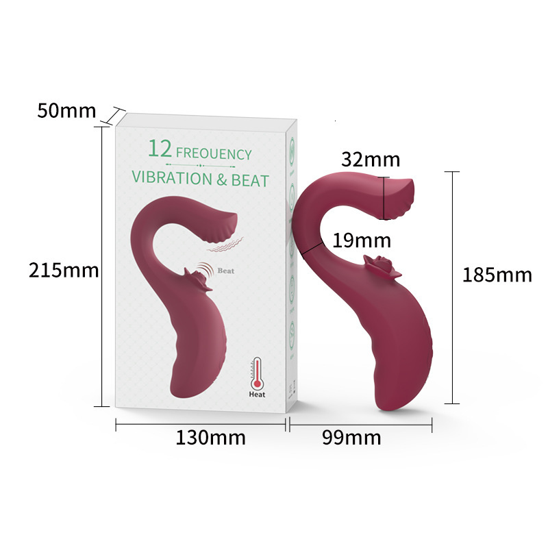 Adult Products Liquid Silicone Patting Vibrator Female Masturbator Heating Magnetic Charging Massage Stick