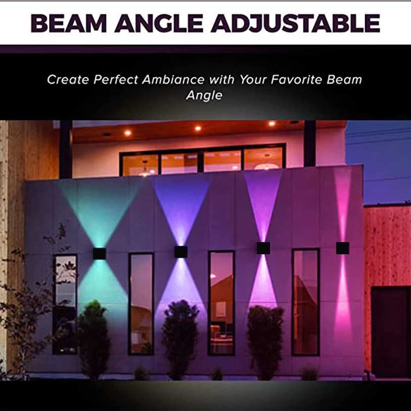 Tuya RCBCW Smart Outdoor Wall Light Dimmable Color Changing Porch Light Wall Compatible with Smart Life APP Alexa and Google XJ250624