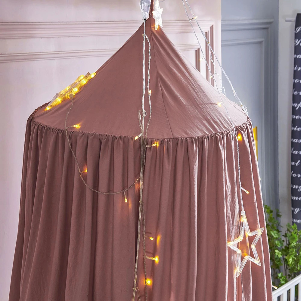 Battilo Kids Bed Mosquito Net Bed Canopy for Boys Girls Room Bed Curtain for Child Crib Children Tent Hanging Round Play Tent 250624