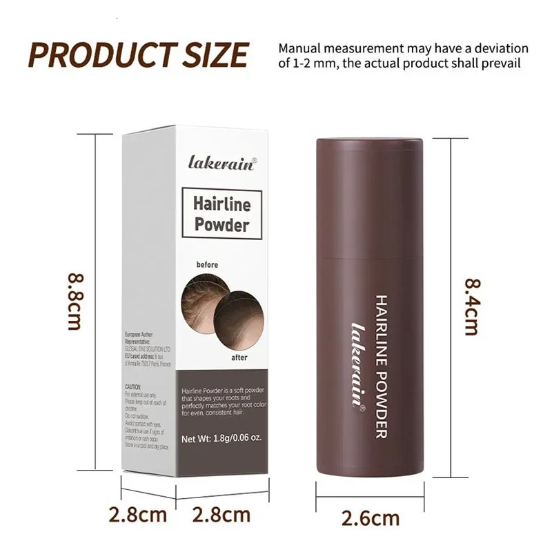 Black Brown Hairline Powder Waterproof Hair Dye Contour Stick Instantly Conceals Hair Root Forehead Clavicle Face Shadow Makeup 250625