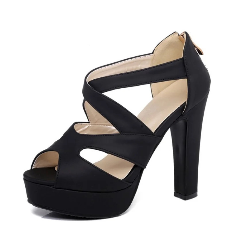 Summer Women Pumps Sexy Custom High Heel Roma Shoes Women Platform Gladiator Sandals chaussures femmes Plus Size 34-43 WSH3919 250624