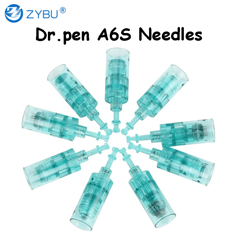 100pcs Green Bayonet Needles Cartridges 11 16 24 36 42pin Nano For Derma Microneedling Pen Dr.pen A6S Dermapen Replacement Head