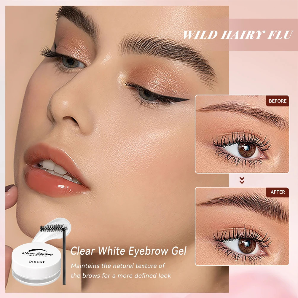 QI Transparent Pomade Eyebrow Styling Soap Brows Gel Wax Fixer With Brush For Women Eyebrow Cosmetics Make Up Eyebrow Gel 250625