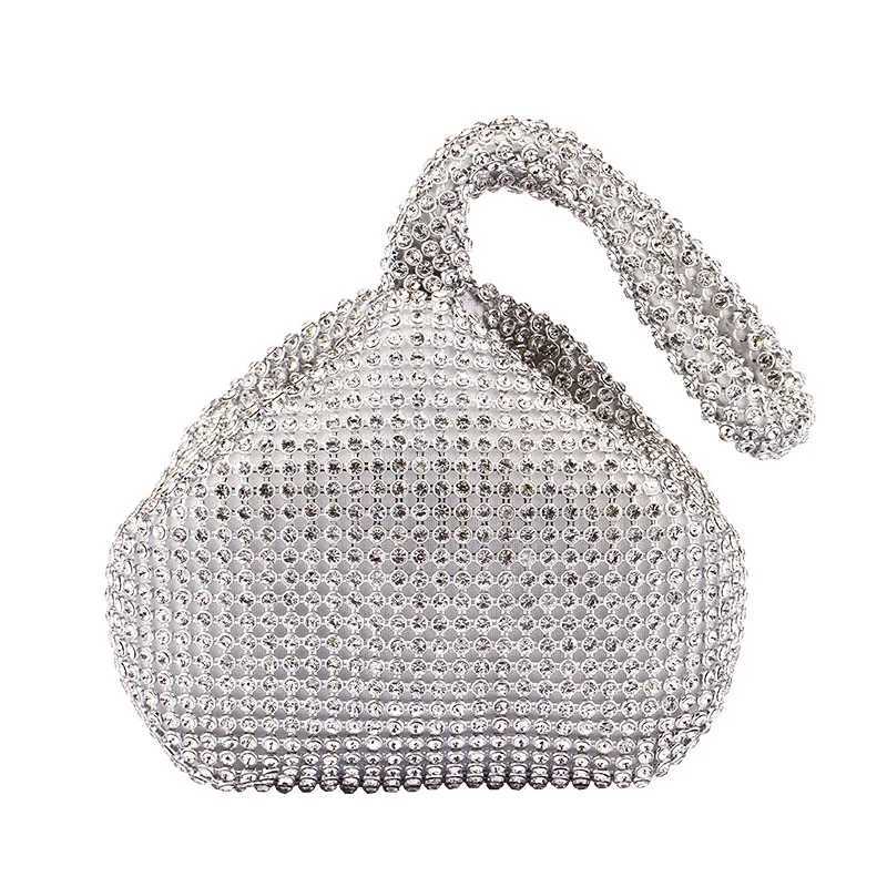 Soft Rhinestones Small Evening Bags Diamonds Day Clutch Zipper Pocket Money Purse With Black Gold Silver Bags M250625