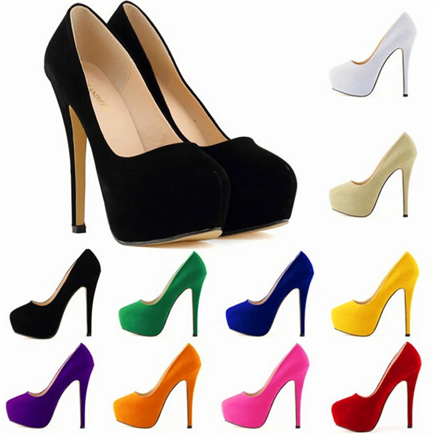 Star Style Platform Women Pumps European and American Fashion Solid Flock Skin Shallow Super High Heels Party Bridal Shoes Woman 250624