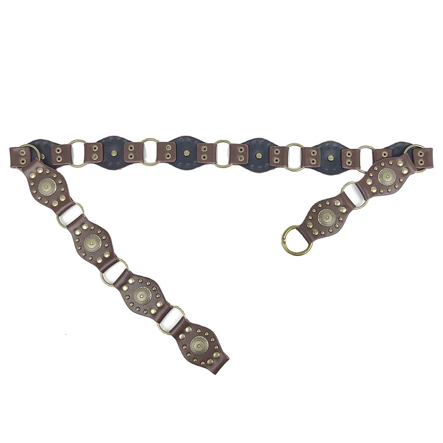 American Retro Belt for Women Y2K Spliced Rivet Belt Versatile Jeans Belt 250618