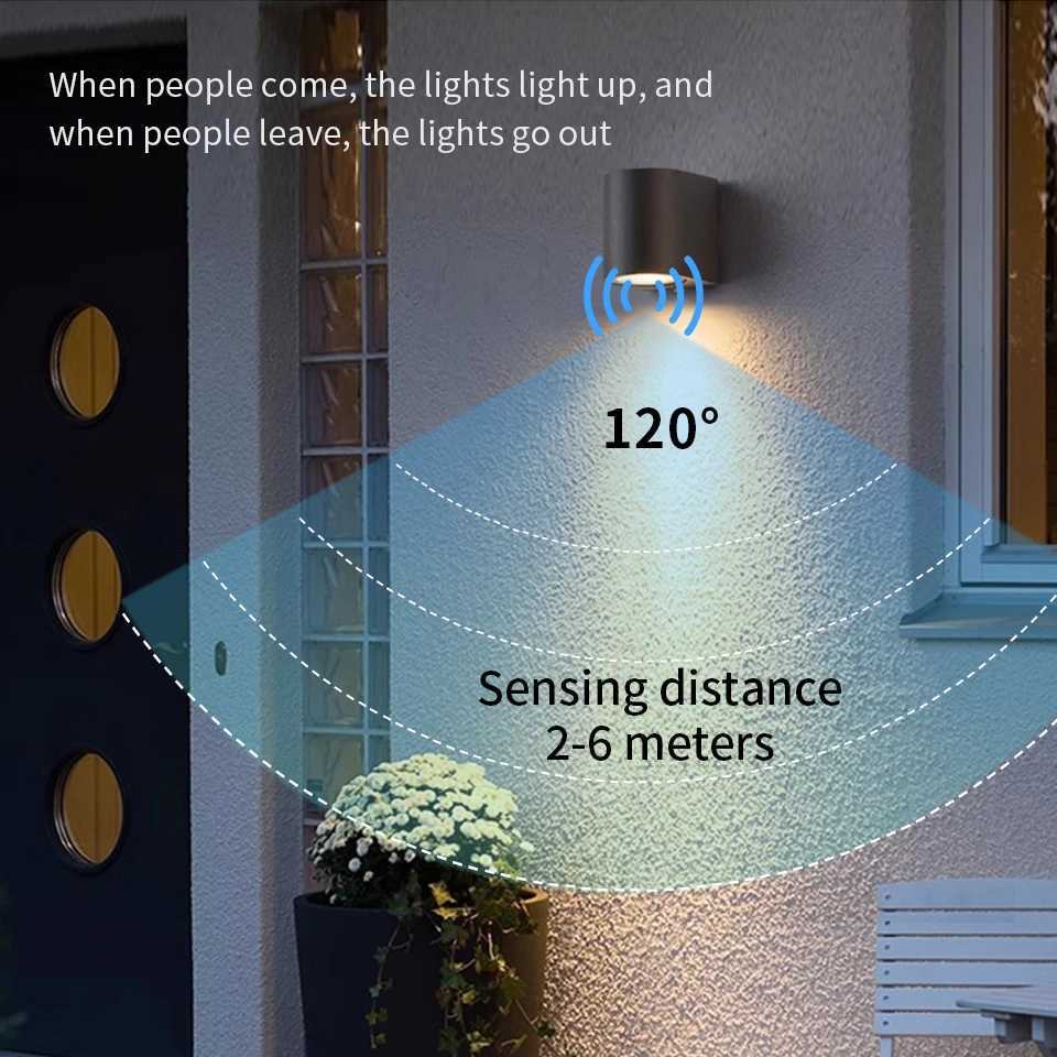 LED Wall Lamp Outdoor Waterproof AC85-265V 3W 6W Up Down ABS Lighting Garden Decoration Wall Light For Indoor Living Room Light XJ250624