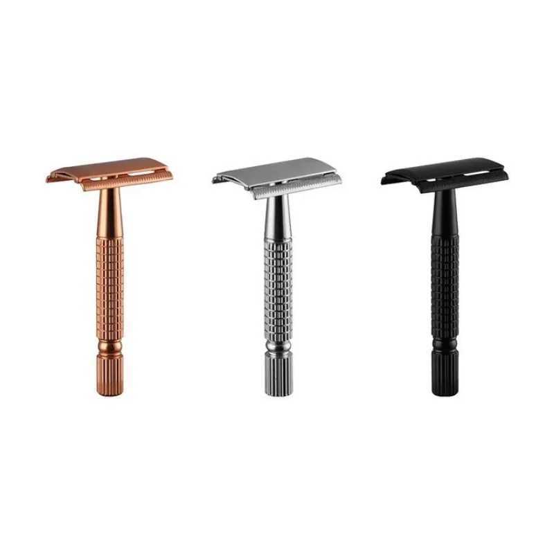 Classic Razor Handle Razor Holder Mens Shaving Face Razor Blades Shaving Machine Safety Stainless Steel For Men Barber Straight W250625