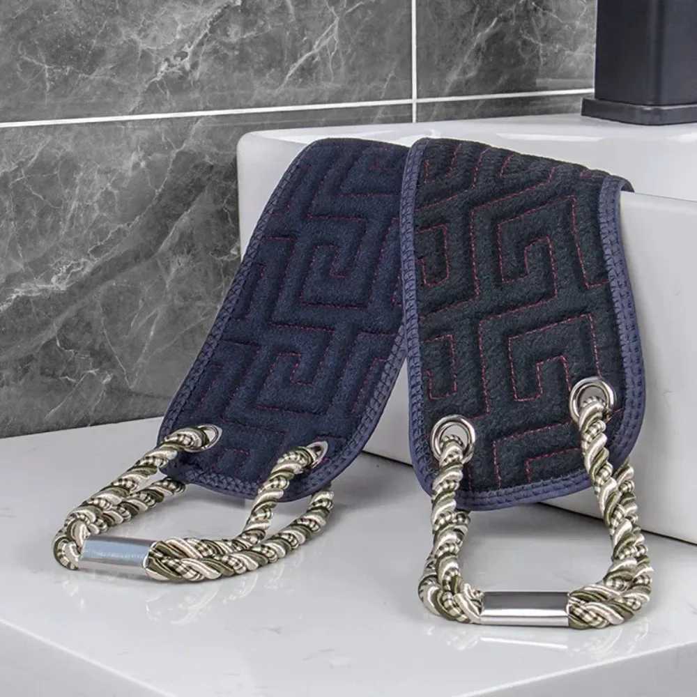 1pc Back Scrubbing Towel Dual Sided Durable Exfoliating Body Towel Back Strap Unisex Detox Mud Back Scrub Extended Bathing Towel R250625