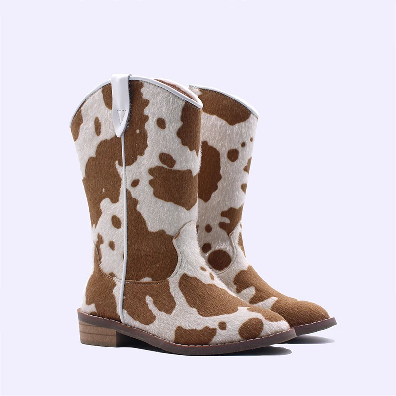 Spring Winter Fashion Western Cowboy High Cylinder Boy Girls Children Baby Kids Boots 250624
