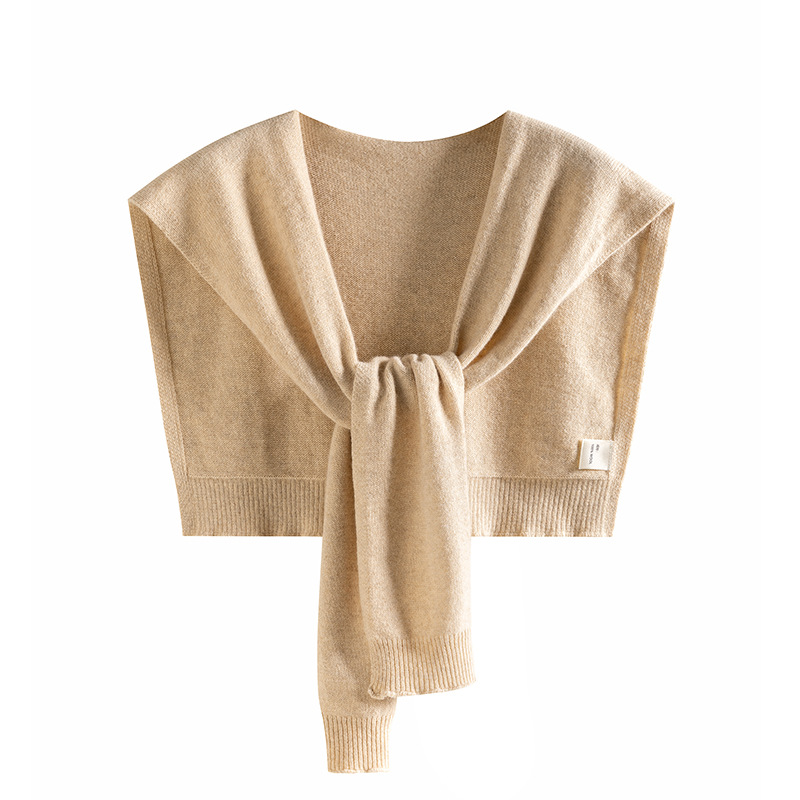 K1136 100% pure wool high-end soft women versatile knitted shawl for women 2024 new fashionable exterior vest shoulders