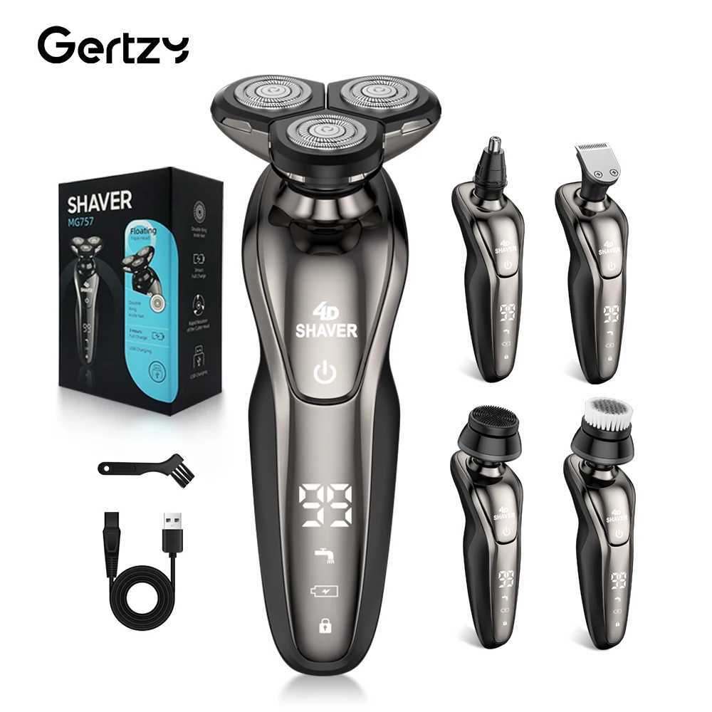 Mens 5-in-1 USB rechargeable electric shaver with nose hair hair cutting and various facial grooming sets W250625