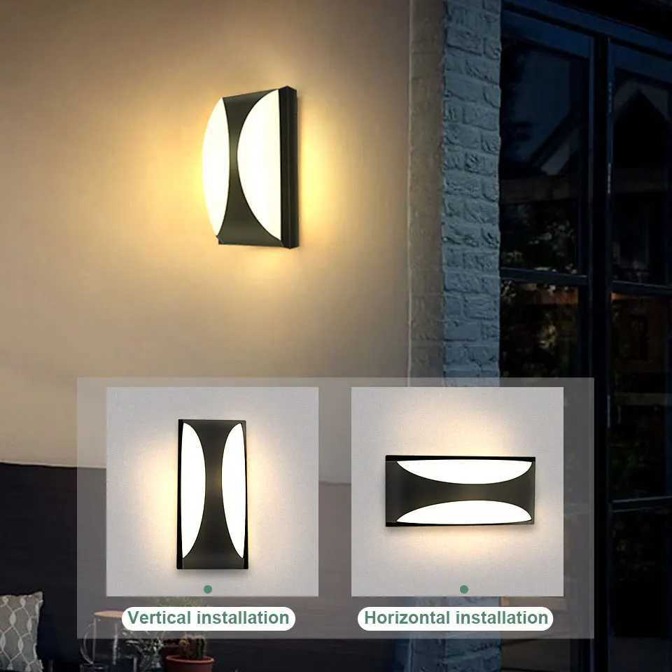 LED Wall Light Lamp AC85-265V Outdoor Lighting Waterproof IP66 Modern Indoor Home Balcony Porch Garden Decoration Wall LED Light XJ250624