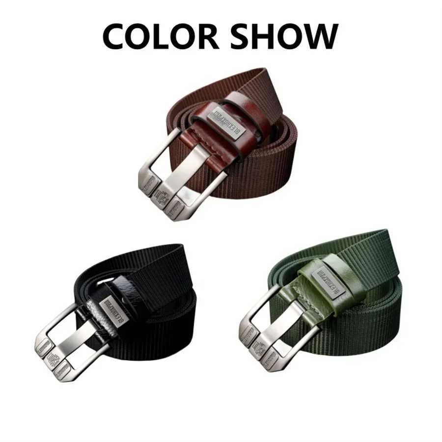 Men Pin Buckle Belt Canvas Belt MenFashion Nylon Belt Jeans Belt Military Training Thickened Denim Belt Trend Outdoor Casual W250625