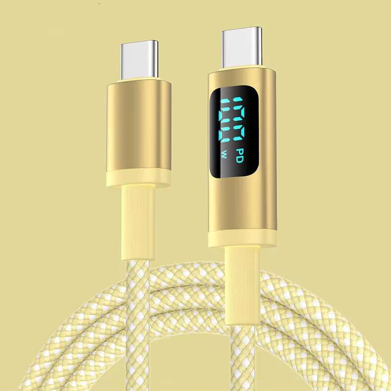 DHgadgets 100W Data Display Compatible with Apple 15 Laptop Tablet PD Fast Dual Type-C Charging Cable