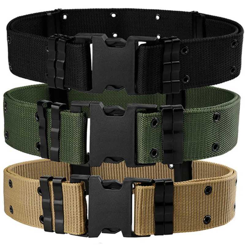 5.5CM Wide Mens Belt Outdoor Multi Function Belt High Quality Canvas for Nylon Male Luxury Belts Sports Jeans Belt Neutral Belt W250625