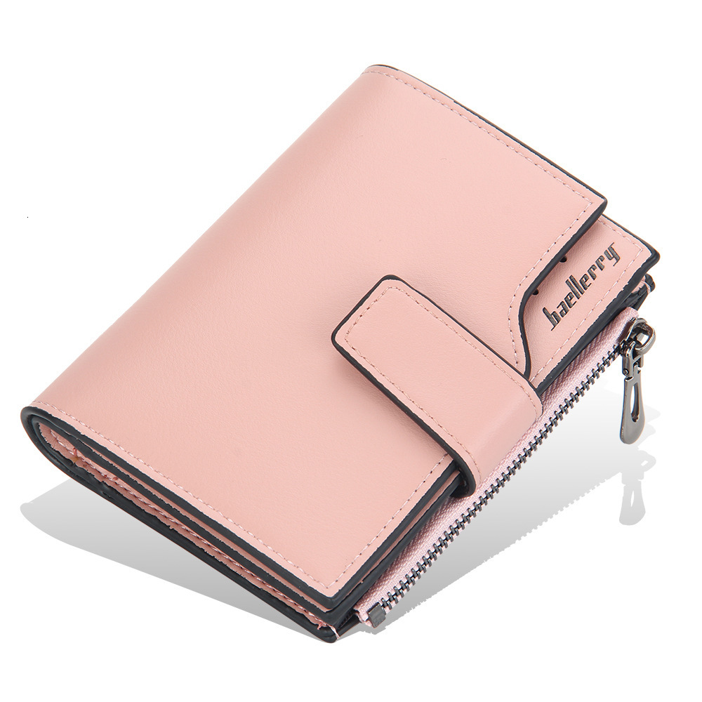 Free Shipping 2025 New Designer Bag Leather Goods Baellerry Women's Short Wallet Korean Style Multi-card Slot Zipper Buckle Coin Purse Wallet Who
