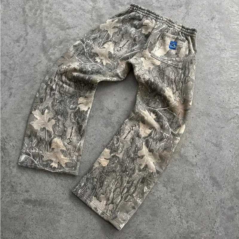 Y2K Streetwear Men Camouflage Pattern Printed High Street Hip Hop Sweat Pants Men Oversized Unisex Casual Camo Baggy Pants X250625