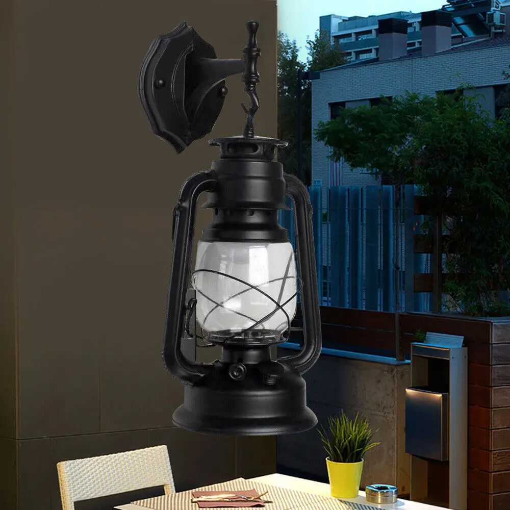 Black Antique Vintage Exterior Wall Light Outdoor Wall Mounted Lighting Fixture XJ250624