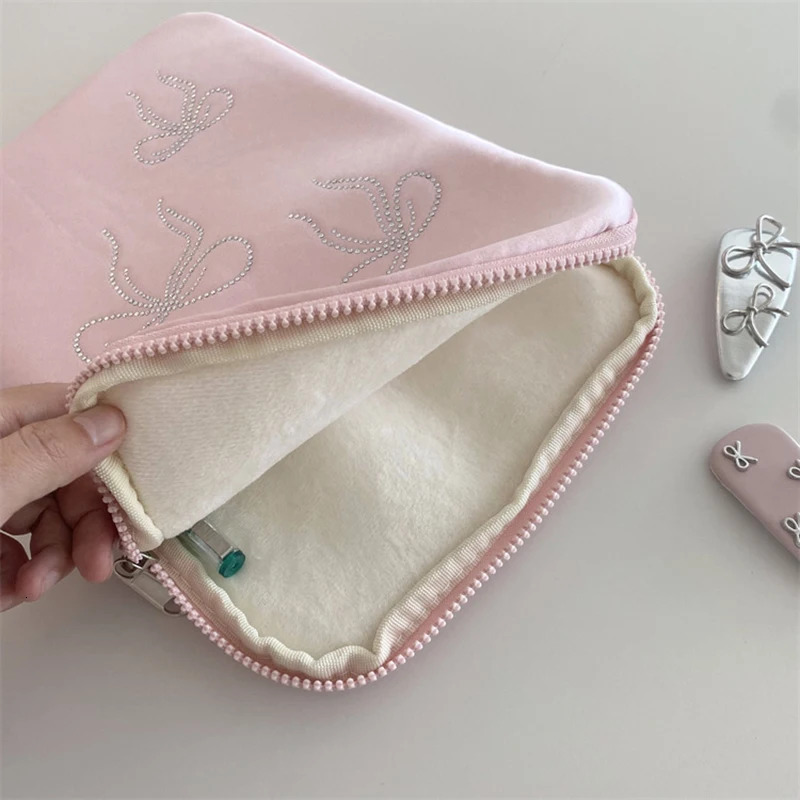 Korean Cute Laptop sleeve 13.3 13.6 14 15 15.6 16 Inch For Pro Dell HP Ipad Air4 5 9th Pro11 Tablet Pouch Bag 250624