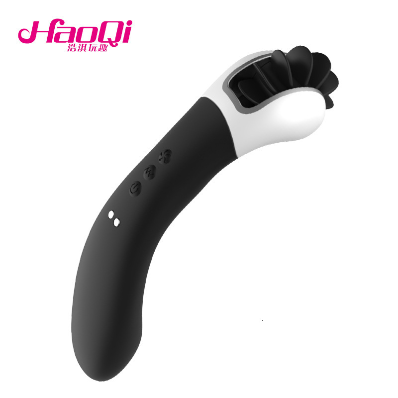 Adult Products Silicone Rotating Tongue Licking Device Female Masturbation Tool Vibrating Massager Stick