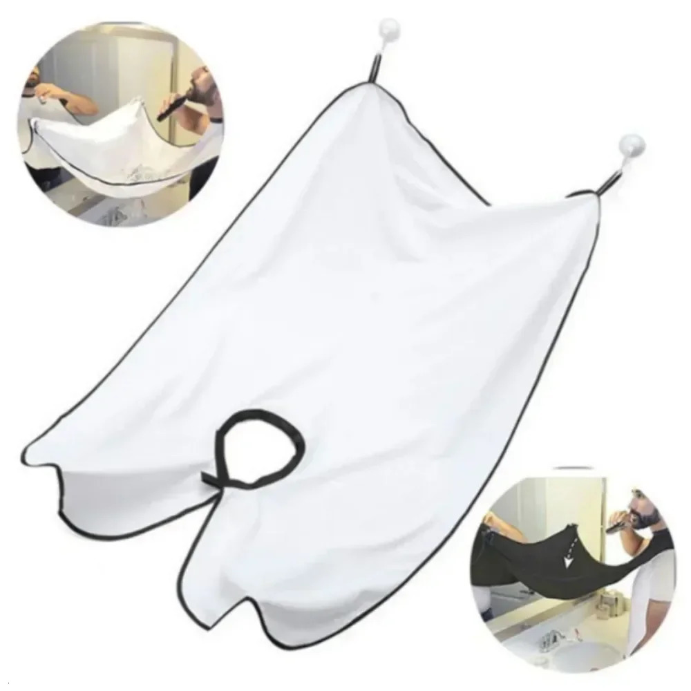 1pc Waterproof Shaving Apron Beard Collector Hair Catcher Men Beard Trimming Cape with Suction Cups Bathroom Hairdressing Tools 250625