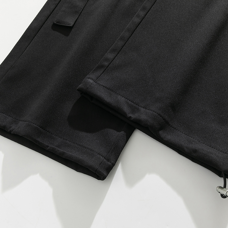 Men's summer lightweight sports pants casual work pants ice silk multi-pocket plus size straight leg pants for boys