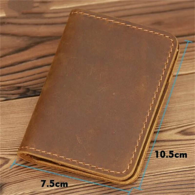 Mens Card Holder Wallet Leather Minimalist Small Thin Purse Slim Mini Credit Card Bank ID Card Holder Wallet 250624