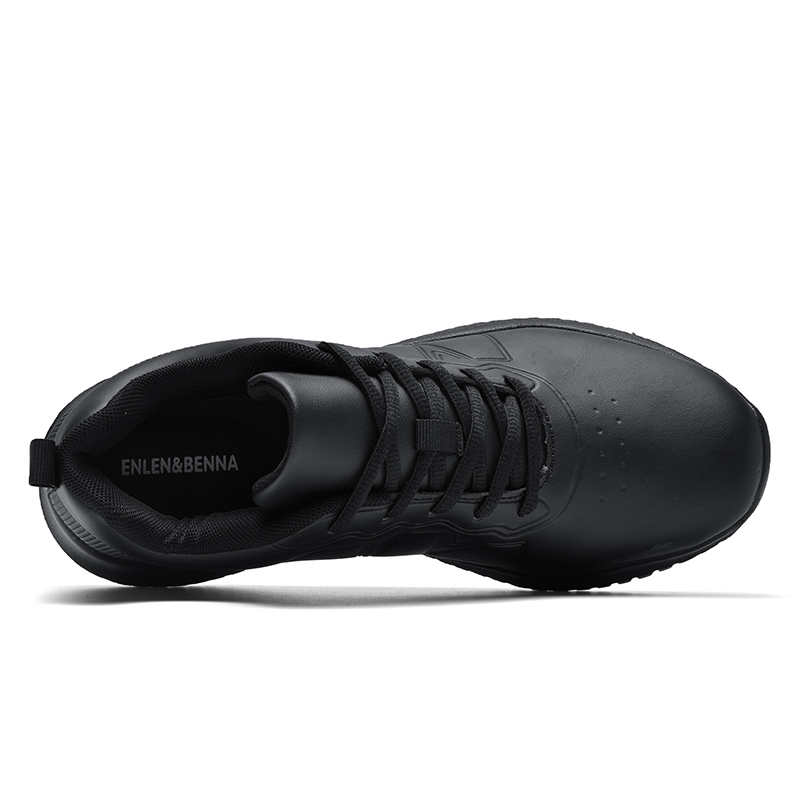 20215-Men's Shoes Sneakers Lightweight Waterproof Touring Shoes Men's All Black Anti-Slip Daily Casual Running Shoes