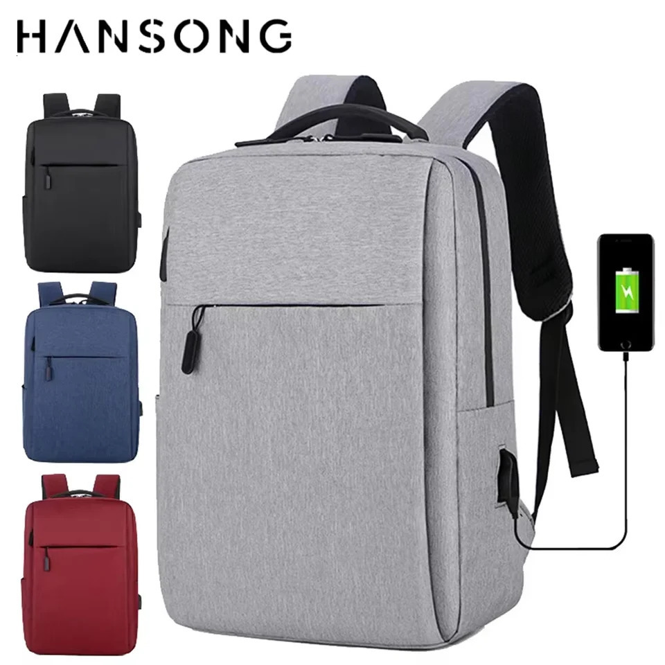 Laptop Bag USB Backpack for Air Pro Asus HP Dell Large Capacity Travelling Waterproof Multi-pockets Laptop Cover 250624