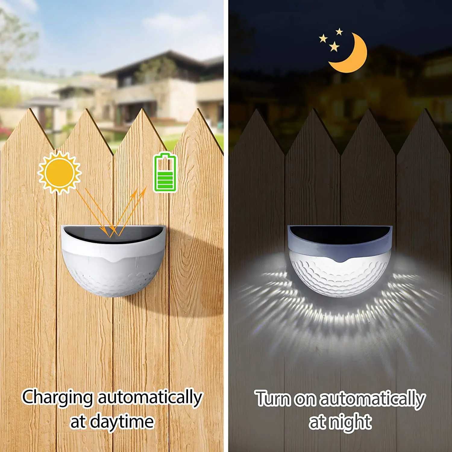 LED Solar Fence Lights Outdoor Waterproof Wall Lights Corrugated Lights for Fence Terrace Garden Path Decorative Lights XJ250624
