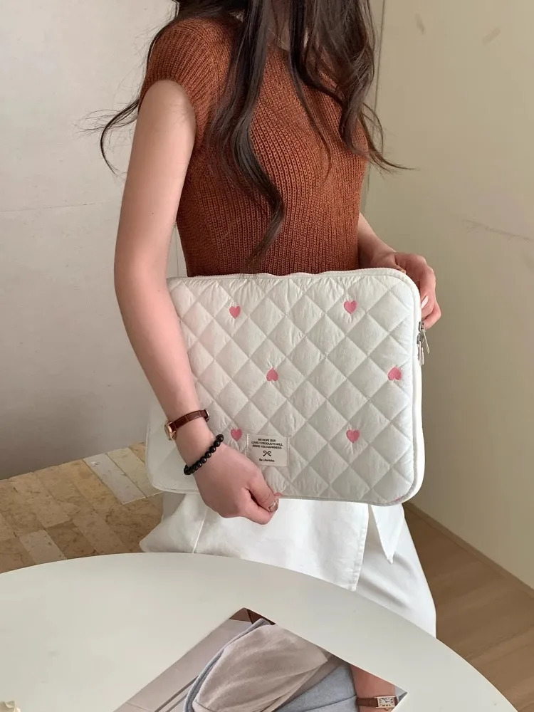 cute Laptop Sleeve Case Bag Portable Computer Cover Bag Tablet Pouch For Ipad 9.7-11 Air Pro 13 14 15 15.6 16 Inch Cover 250624