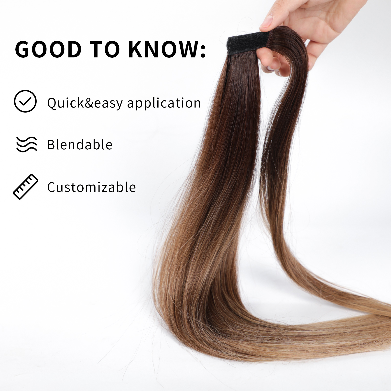 synthetic hair chipin hair extension pony tail heatresistant straight hair with ponytail extensions long ombre