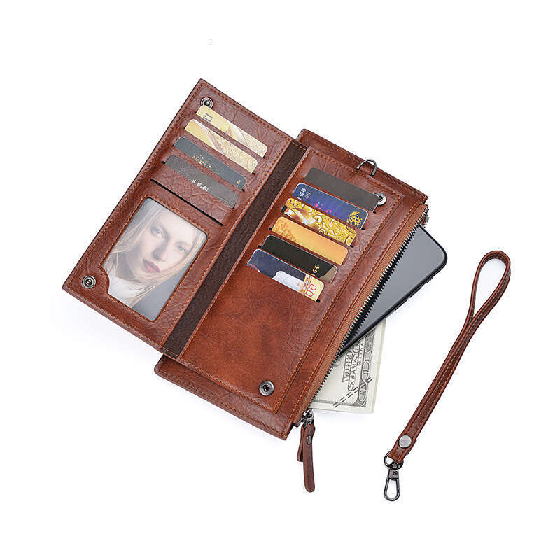 New Men's Long Wallet Style Soft Leather Handbag Clutch Hot Sale wallet designer mens wallet
